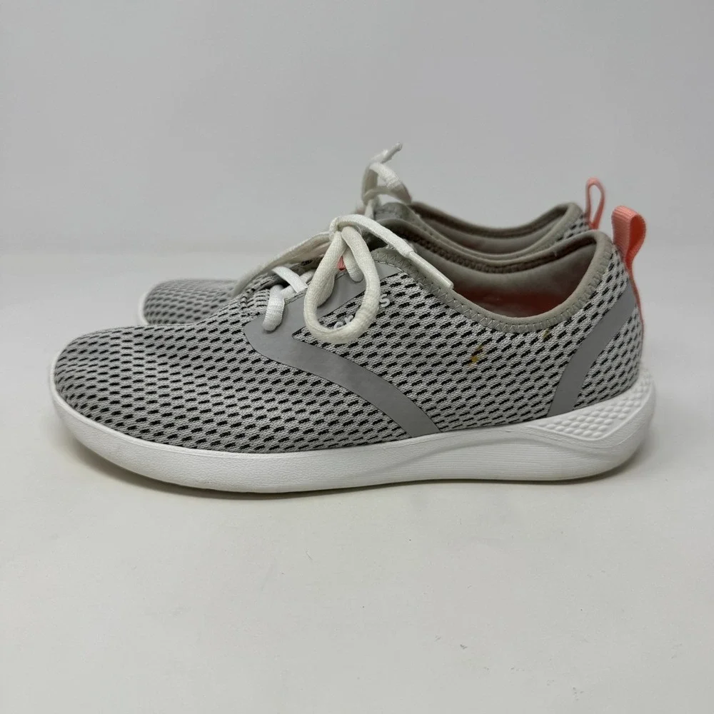 Crocs Literide Comfort Shoes Walking Mesh Sneaker Breathable Gray Women's Size 6